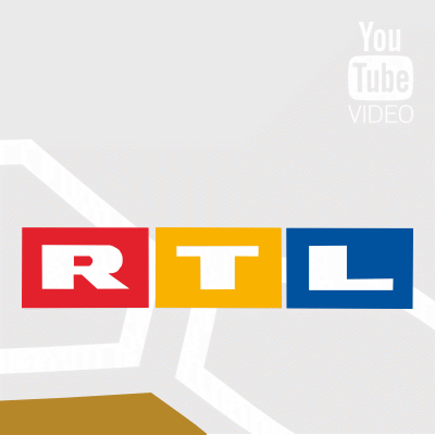 Im Vordergrund des Bildes für eine HydroFacial-Methode ist das RTL-Logo abgebildet. Im Hintergrund eine Wabenstruktur zu sehen. Rechts oben wird darauf hingewiesen, dass es sich um ein YouTube-Video handelt.